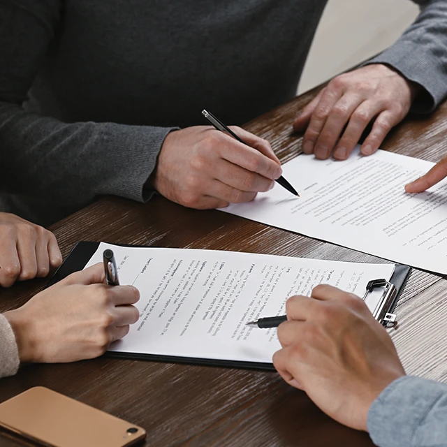 Illustration service compromis de vente en agence